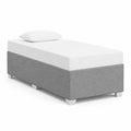 Single fabric bed Grey with foam mattress