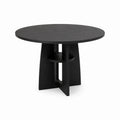 Tavolo rotondo in legno nero diametro 120 cm