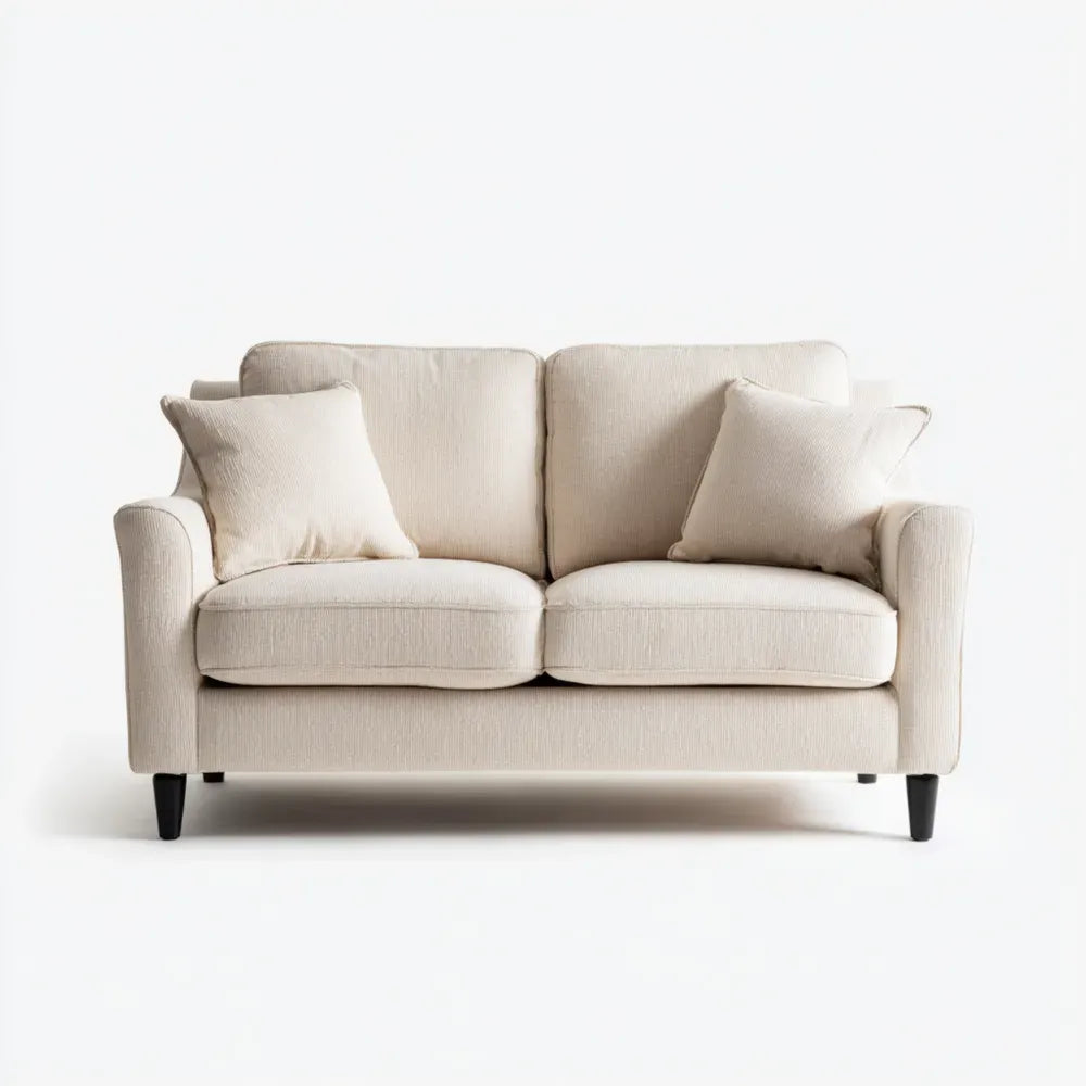 Sofa Fabric Upholstery 150x85x90 cm - Beige - Contemporary Design