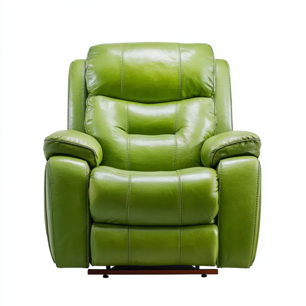 Recliner Chair 80x90x100 cm Faux Leather Green - Comfortable Design