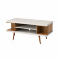Mobile TV in Legno MDF 120x40x50cm Bianco e Naturale