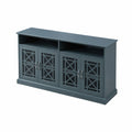 Mobile TV in Legno Blu con Ante Intarsiate 120x35x70 cm