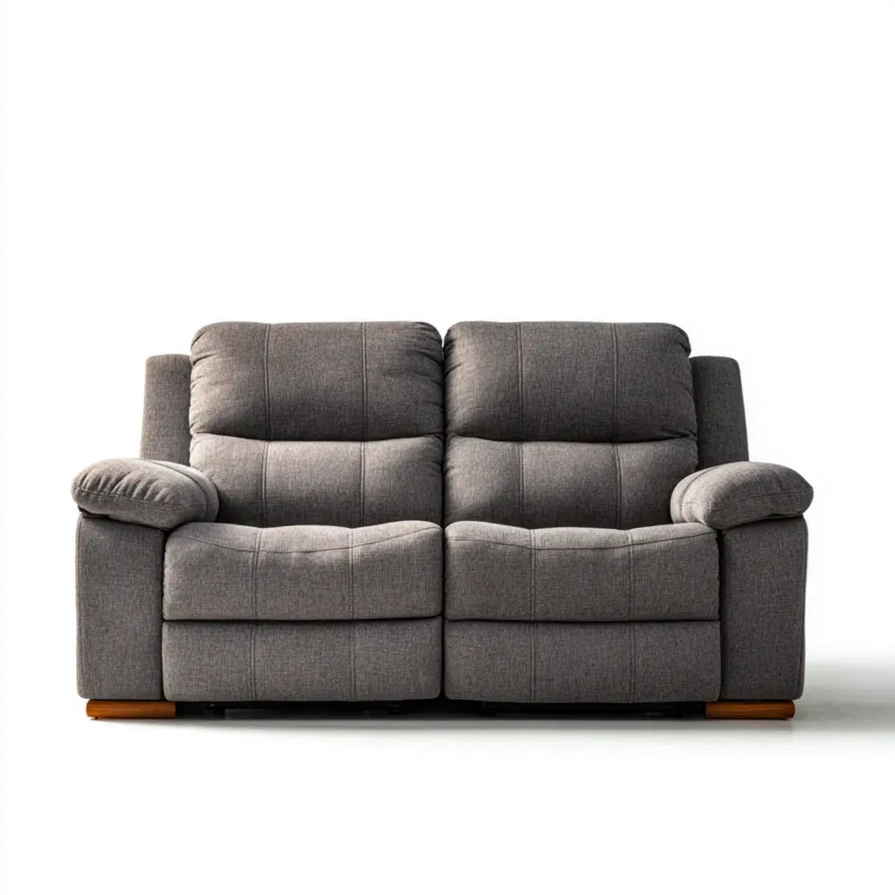 Loveseat Sofa Fabric Upholstered 150x90x100 cm - Dark Gray - Contemporary Recliner