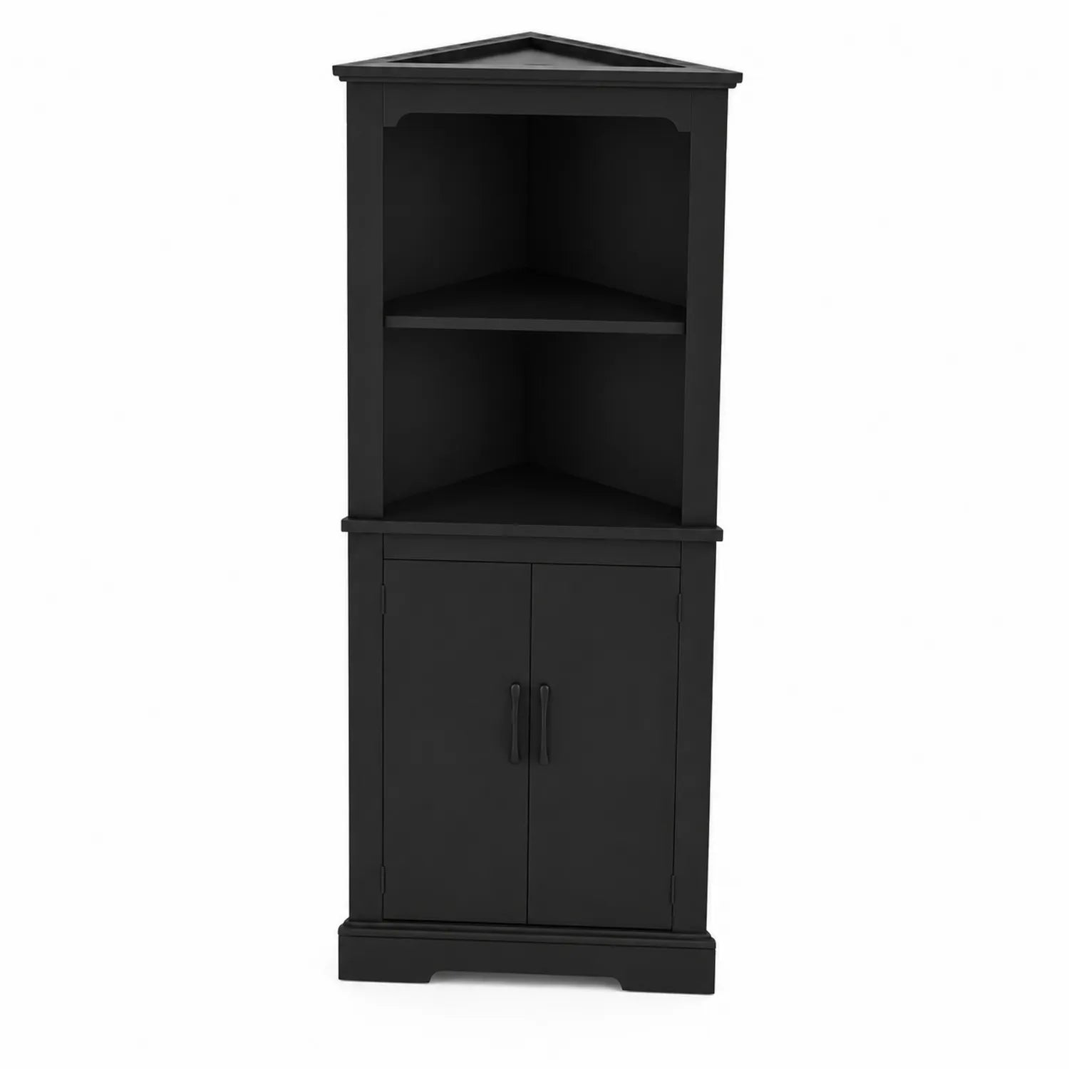 Black Wooden Corner Cabinet
