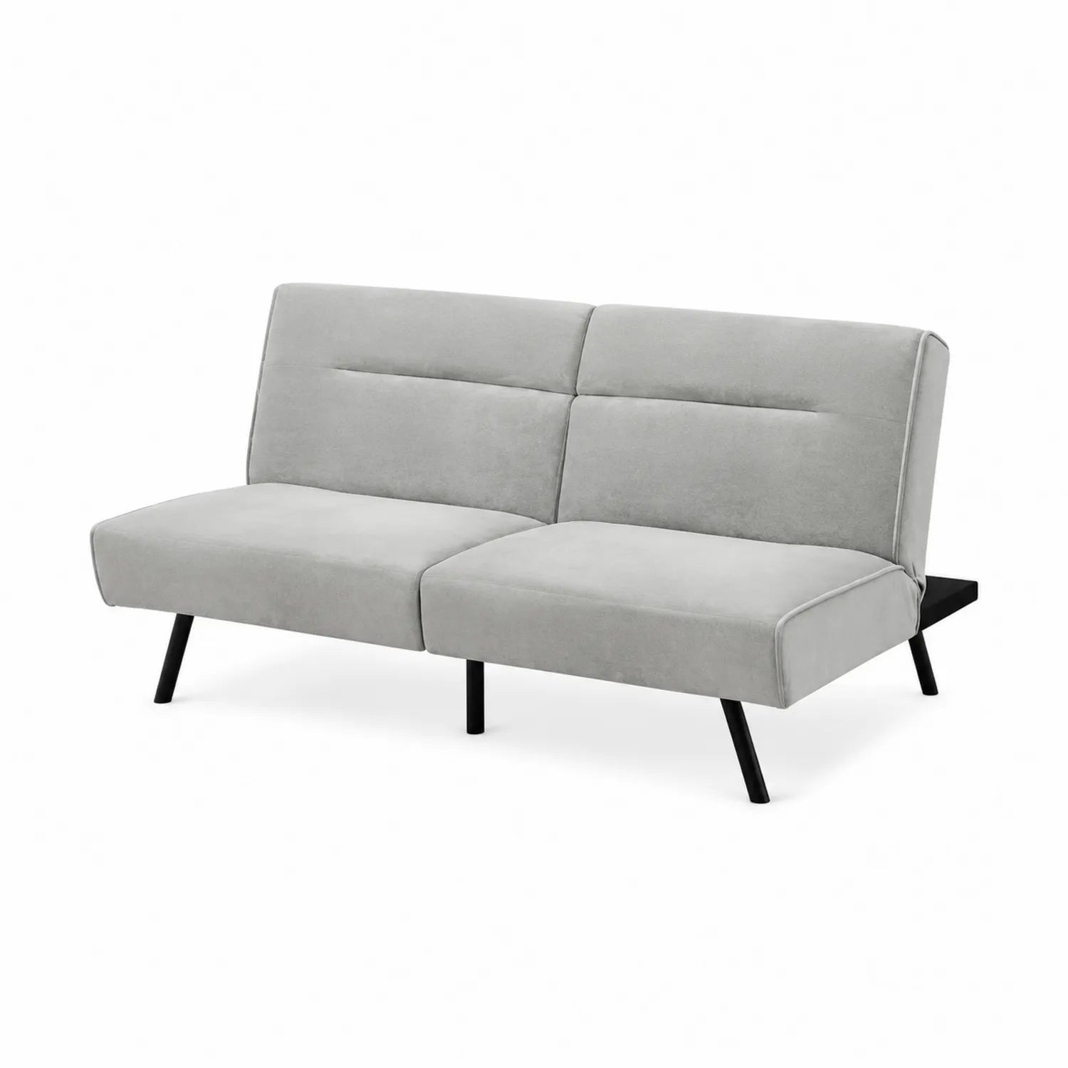 Velvet sofa bed with metal legs 180x90x85 cm