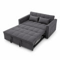 Sofa bed in Polyester and Grey Metal