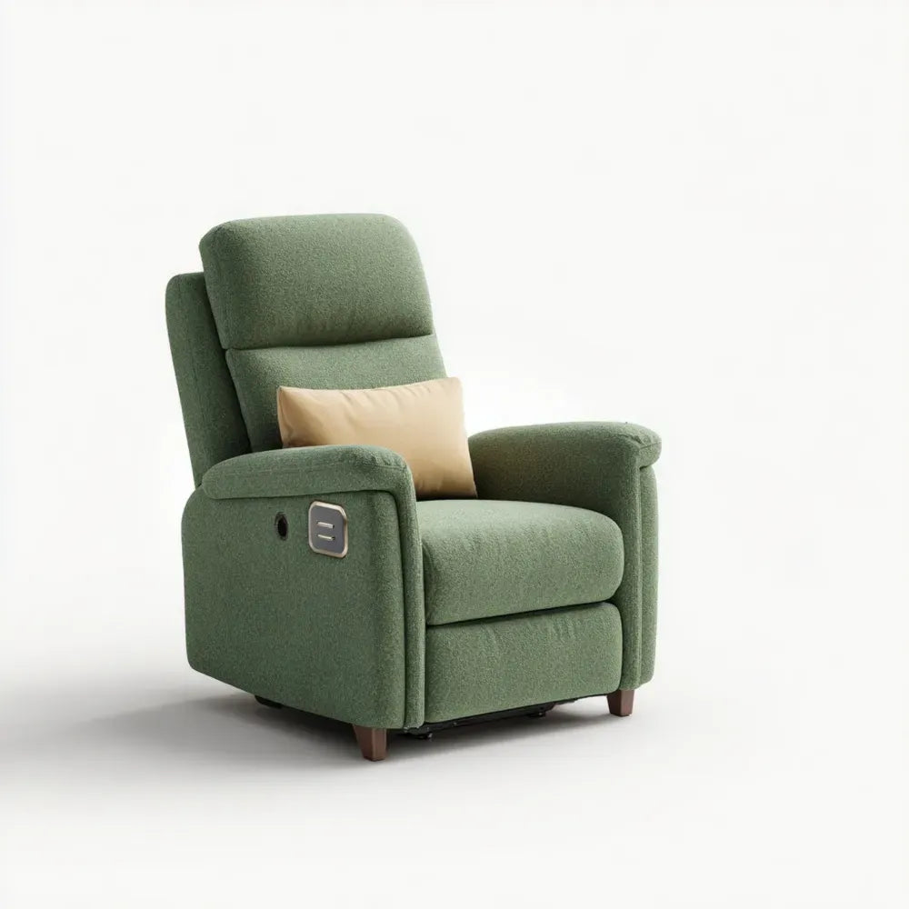 Recliner Chair Fabric Upholstery 80x90x100 cm - Green - Modern Design