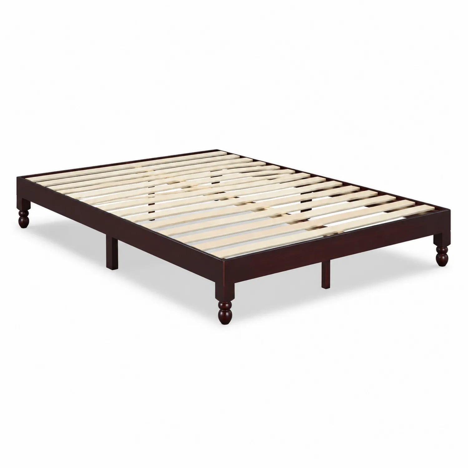 Double bed in dark brown 200x160 cm pine wood