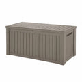 Cassapanca da Esterno in Polipropilene Grigio 120x50x60 cm