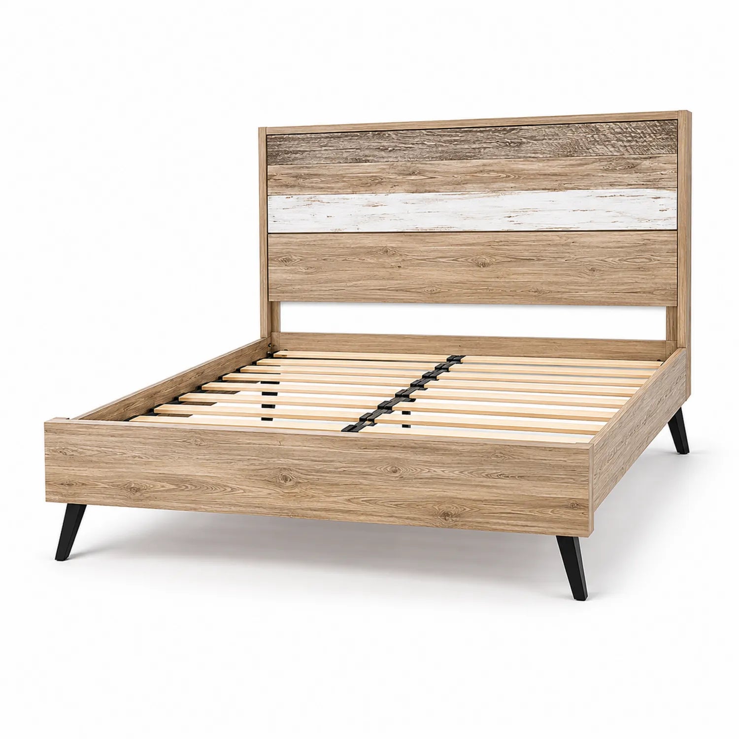 Double bed in oak wood 200x160 cm