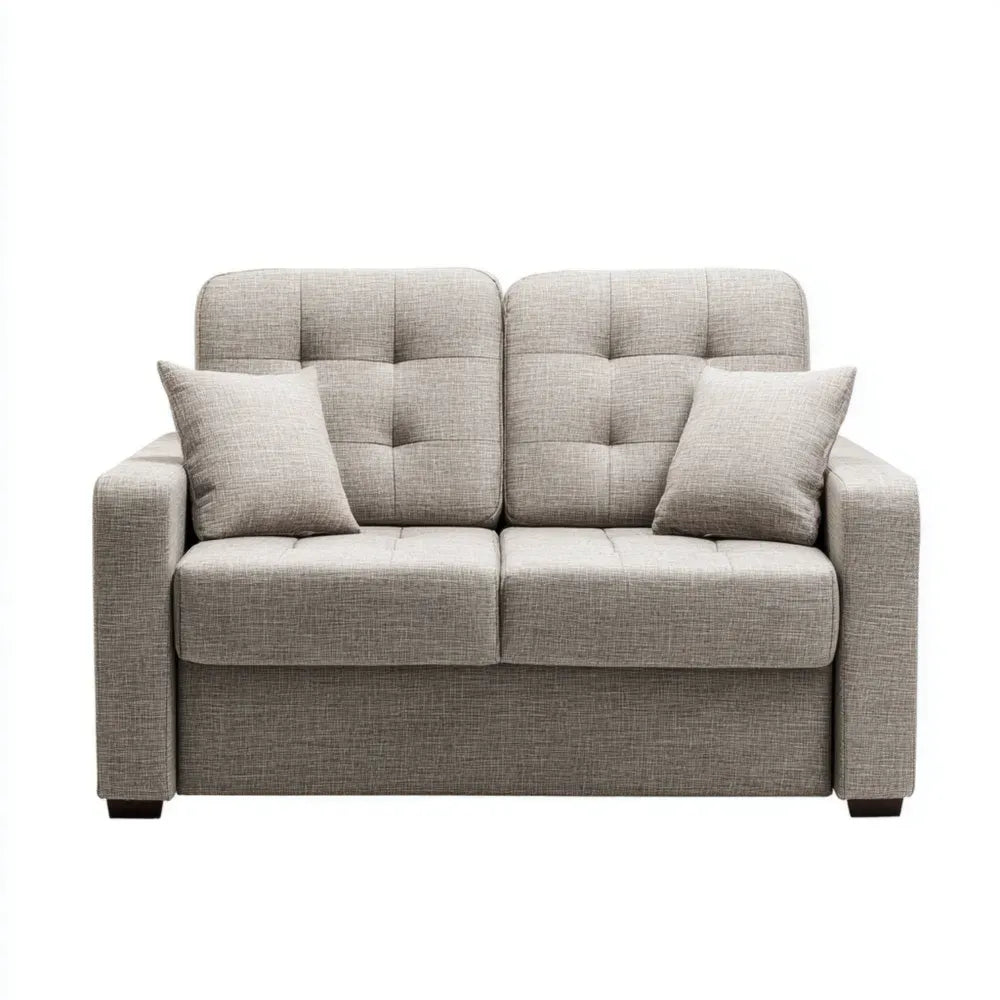 Modern Design Sofa Set Fabric Upholstered 150x85x90 cm - Light Gray
